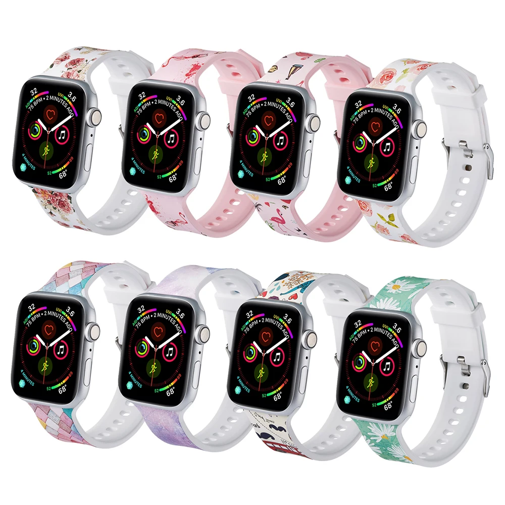 Ремешок силиконовый для Apple Watch Band 44 мм 38 42 40 мм|Смарт-аксессуары| |