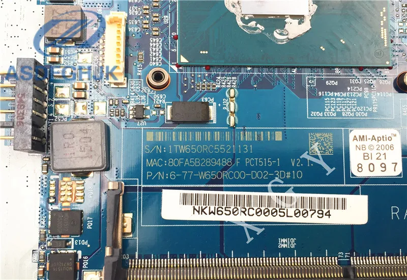 Материнская плата для ноутбука 6 71 W65R0 D02 Hasee Raytheon clevo W650RC материнская 77 W650RC00 3D DDR3L 100%