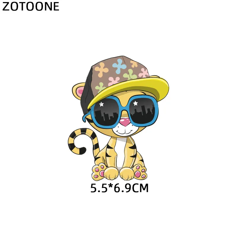 ZOTOONE милая кошечка в полоску утюжок для переноса на одежду сделай сам пластырь