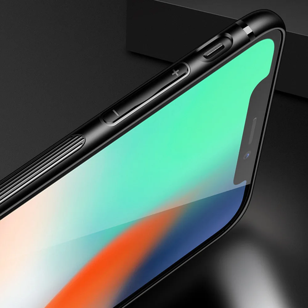 Tempered Glass Cover for iPhone X 7 8 6 6s Plus 8Plus Case Soft Frame Coque Xs Max Xr 5S 5 SE Phone Fundas |