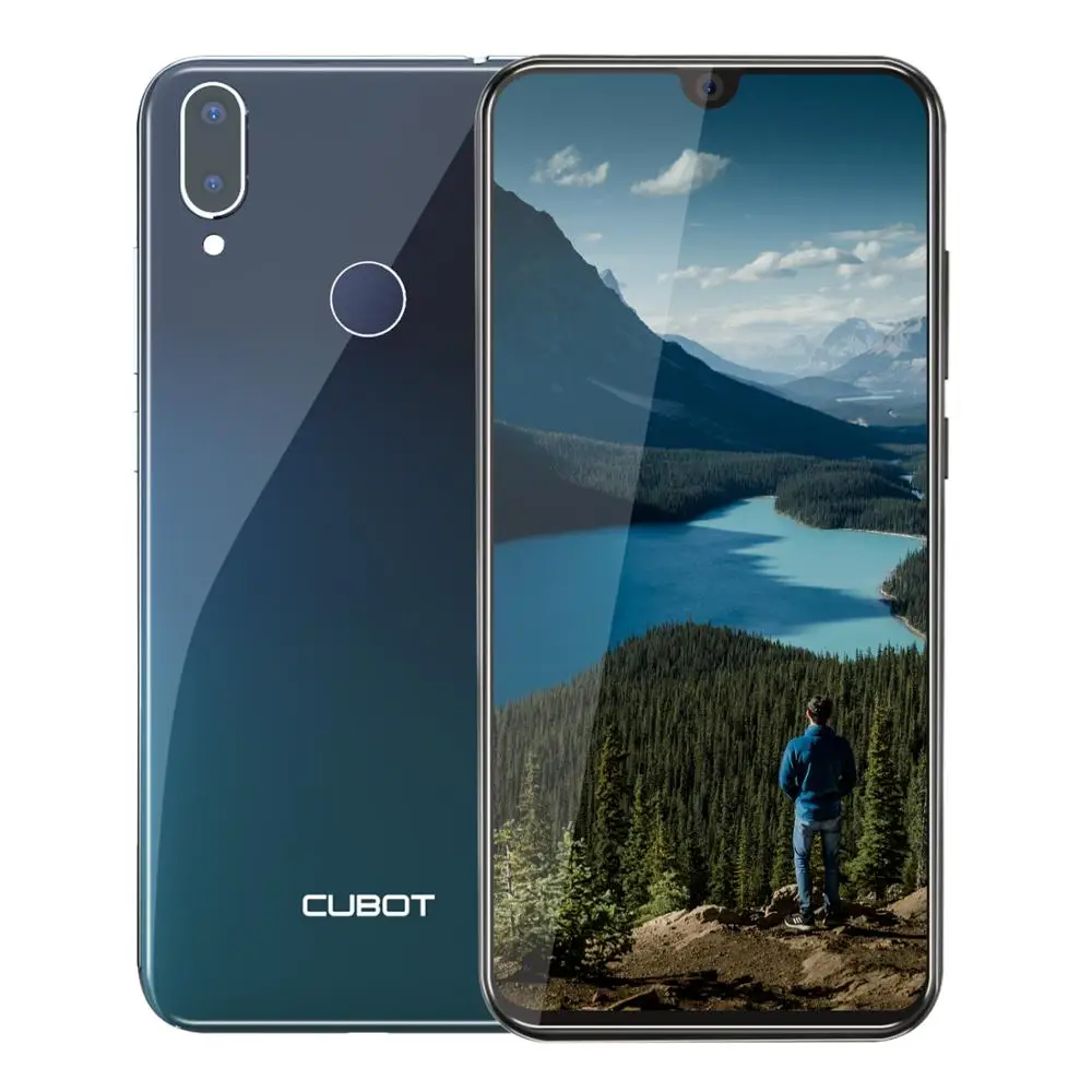 Cubot R19 Android 9,0 19:9, 3 ГБ, 32 ГБ, четырехъядерный смартфон с отпечатком пальца, экран 5,71 дюйма, двойная задняя камера, распознавание лица, мобильный телефон