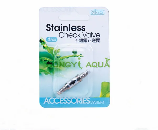 

2 pieces/lot ISTA stainless steel check valve non-return mini nano CO2 atomizer accessory aquarium supplies