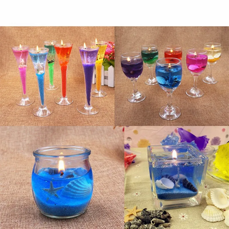 100 г/упак. желе восковые свечи цветные камни для украшения свечей материал ручной