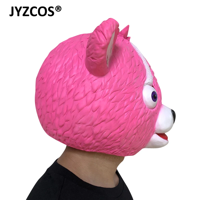 JYZCOS Kid Team Leader розовая маска медведь латексная шлем Funy Animal Косплей Хэллоуин