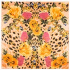 Женский квадратный шарф с леопардовыми цветами, модный Шелковый шарф-имитация драгоценных камней, 60 х60 см, весна