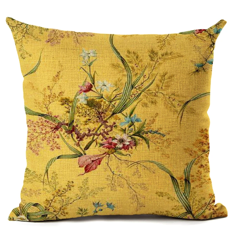 2016 декоративные подушки с цветочным узором наволочки квадратная льняная