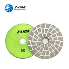Шлифовальная площадка с алмазным напылением, Z-LION, 4 дюйма, 1 шт., вакуумный диск для полировки гранита, бетона, Мраморный шлифовальный диск