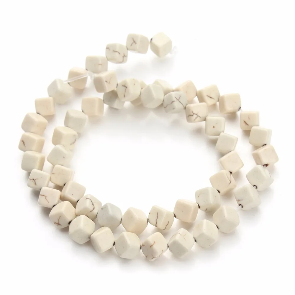 Approx.49 шт/упаковка оптом синий белый квадратный свободный бисер 6*6 мм для DIY