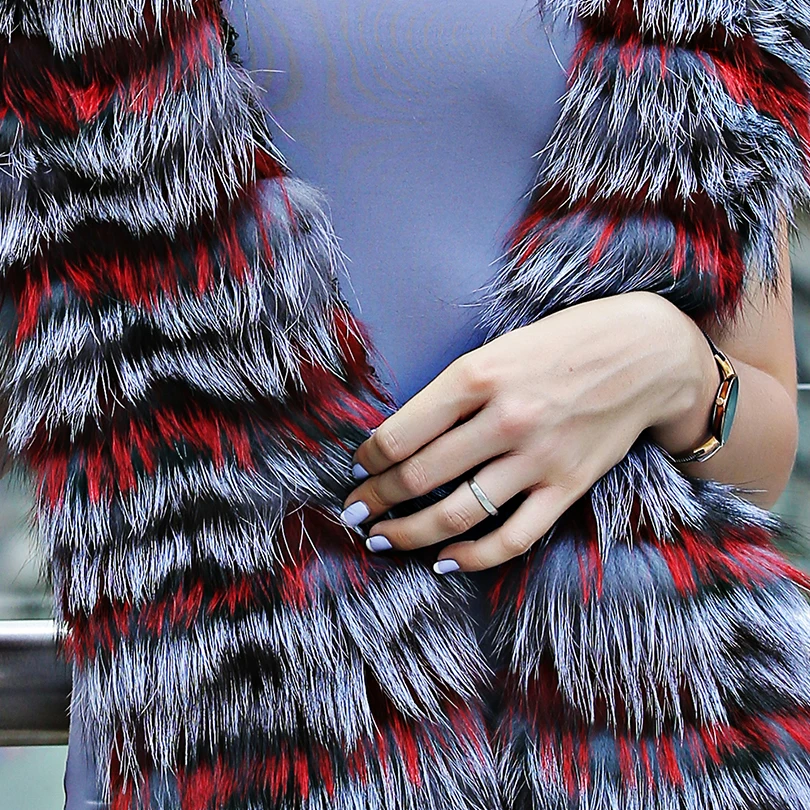 180 см * 18 роскошный шарф из натурального Лисьего меха женская новая осенне-зимняя