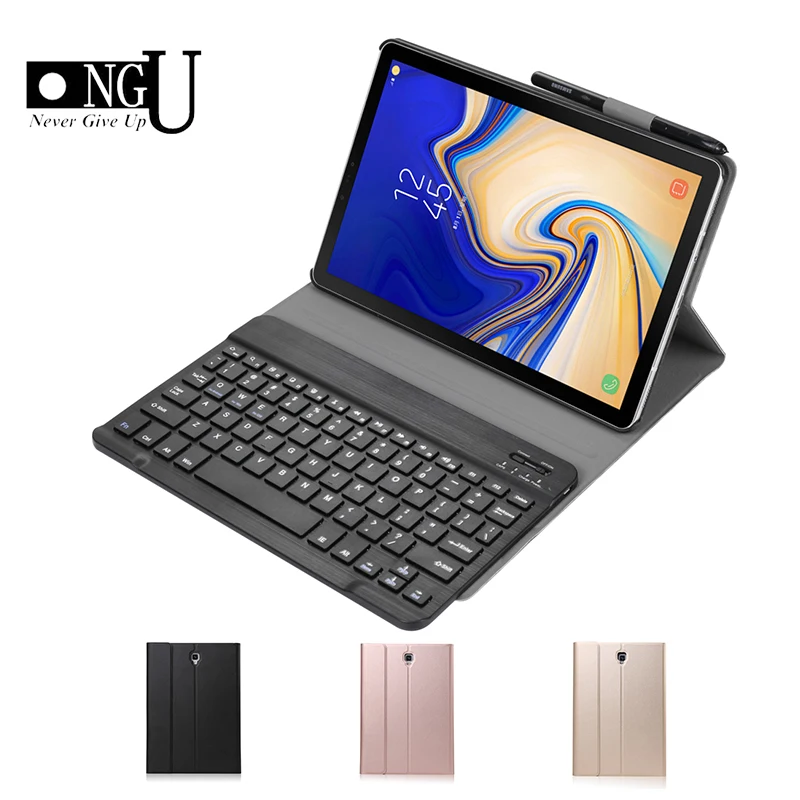 

Slim Leather Case For Samsung Galaxy Tab S4 10.5 T830 T835 SM-T830 SM-T835 Business Detachable Bluetooth Keyboard Cover Stand
