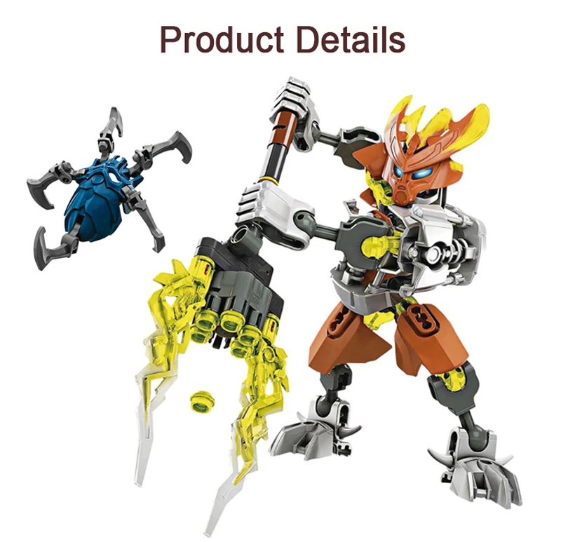 Smartable BIONICLE протектор из камня+ мастер камня Pohatu Строительный блок Набор игрушек для мальчика подарок совместим все бренды BIONICLE