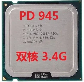 Pentium PD945 бренд между процессорами (3.40 ГГц/4 м/800 мГц) Desktop LGA775 PD 945 D CPU | Компьютеры и