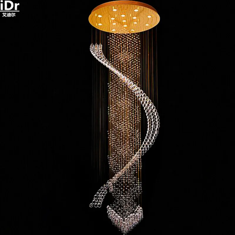 Круглый светодиодный светильник с кристаллами креативный минималистичный для