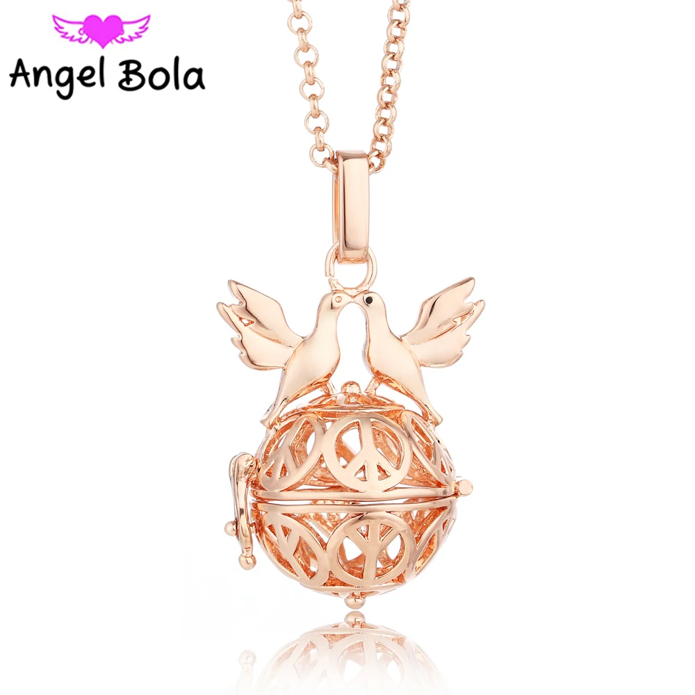 Angel Bola ожерелья ювелирные изделия эфирного масла Peace Dove дизайн масло клетка