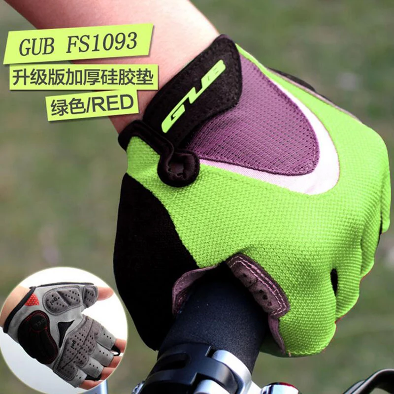 GUB Выносливость Велоспорт Перчатки Велосипед Пальцев Силиконовые Половины