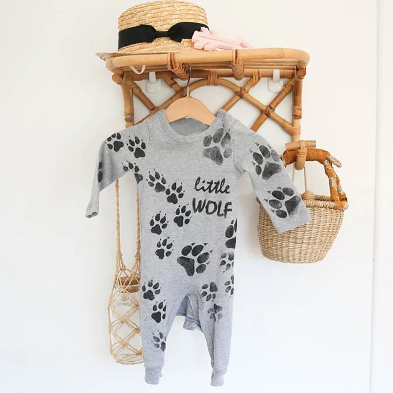 Одежда для новорожденных коллекция 2018 года комбинезон с милыми когтями волка