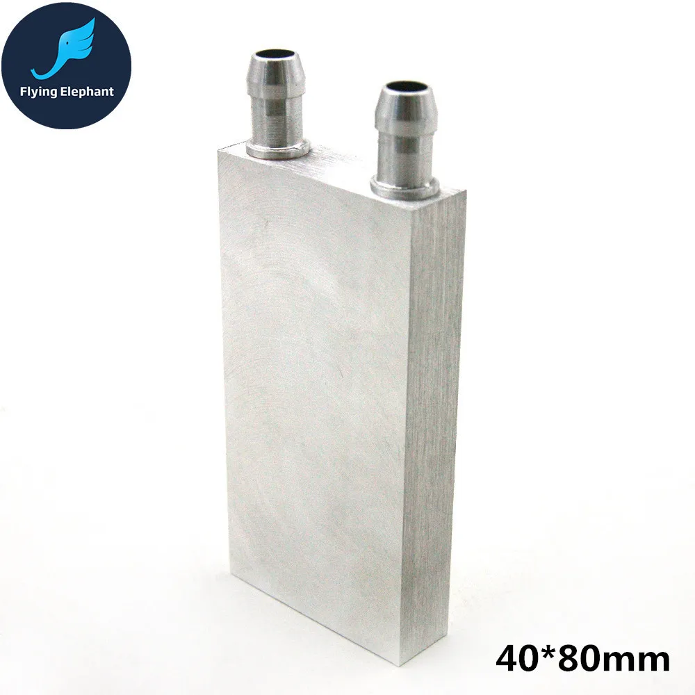 40x80mm Алюминиевый блок водяного охлаждения система теплоотвода радиатор процессора 40X40 80 120 160 200 240 мм 80X160 250 мм для ПК ноутбука - Цвет лезвия: 40x80mm