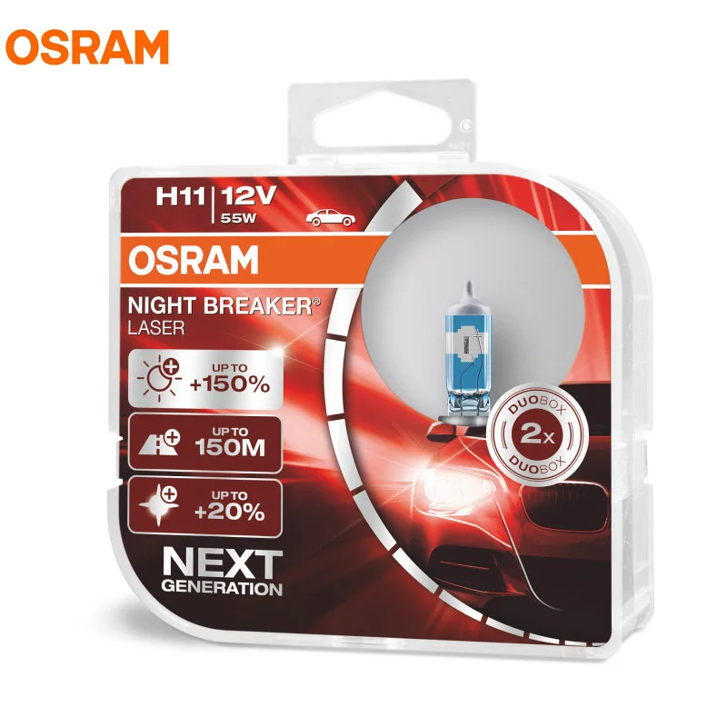 OSRAM H11 12 В 55 Вт Новый лазер ночного выключателя автомобильные лампы следующего