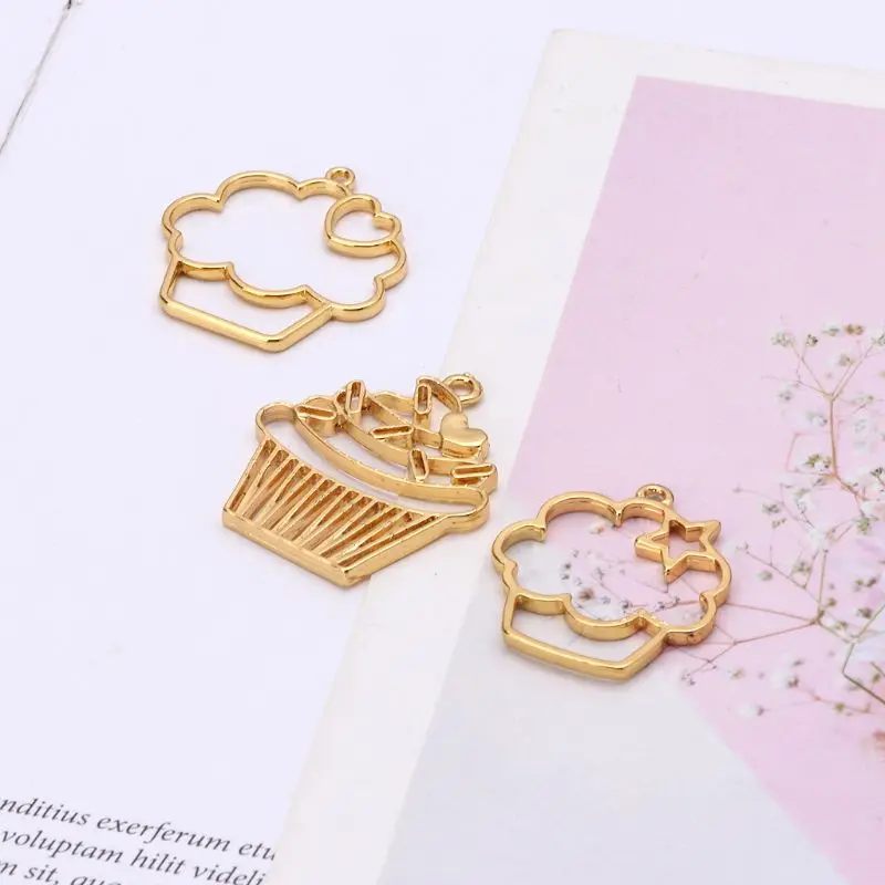 3 шт. чашка для торта подвеска на металлическом каркасе открытая Безель пустая