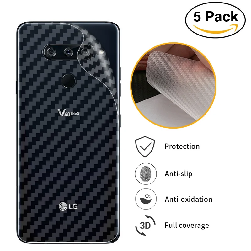 3D наклейка из углеродного волокна задняя пленка для LG V30 V20 V40 G7 ThinQ G5 SE G6 Plus Q6 Защита