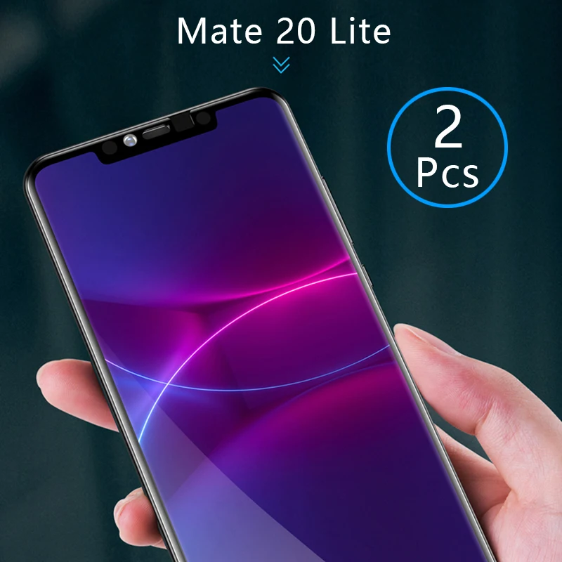 2 шт. Защитное стекло для Huawei Mate 20 Lite закаленное защита экрана полное покрытие