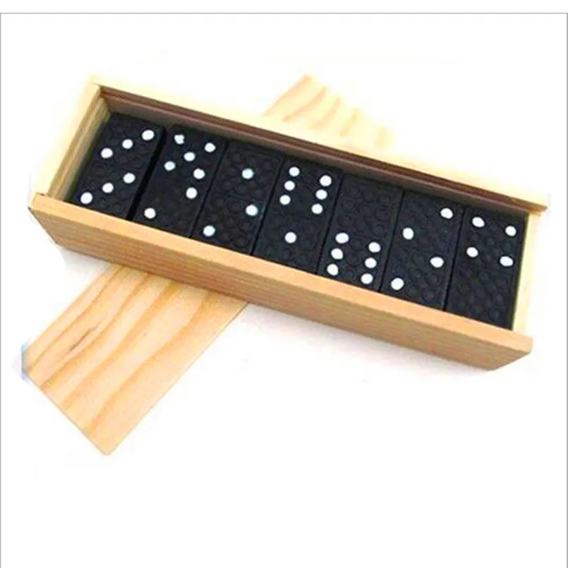 Деревянные настольные игры домино игрушки для детей деревянная коробка