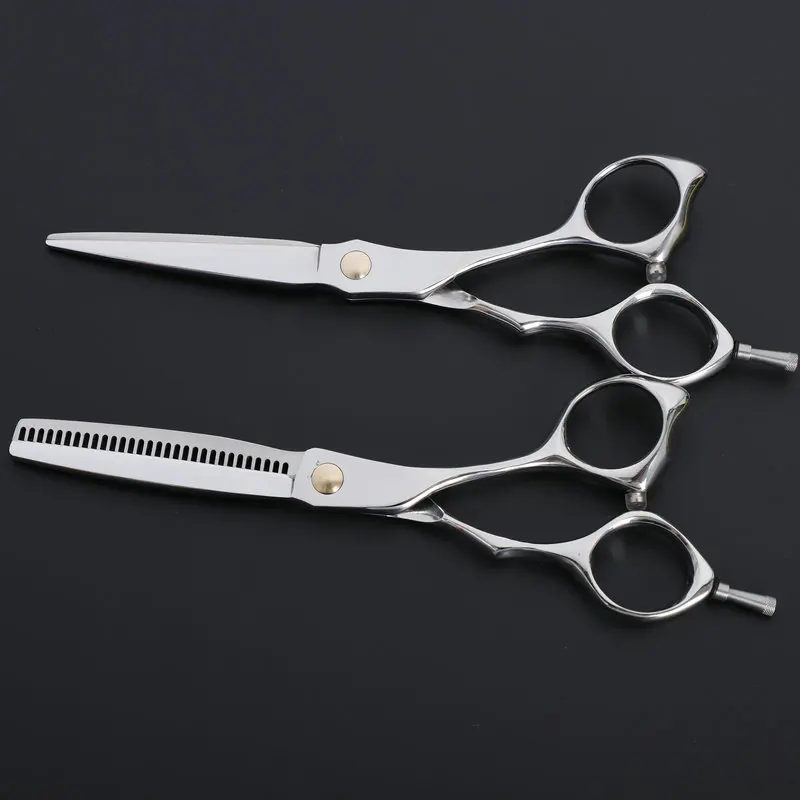 Freelander 6.0'' professional Japan 440c Siler Hairdressing Scissors Set With Gold Screw For Barber or Home Use | Красота и