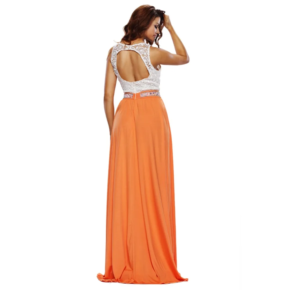 Элегантные Длинные Вечерние Платья с Тех Довольно 2017 Vestido Платья/Пром orange T-shirt