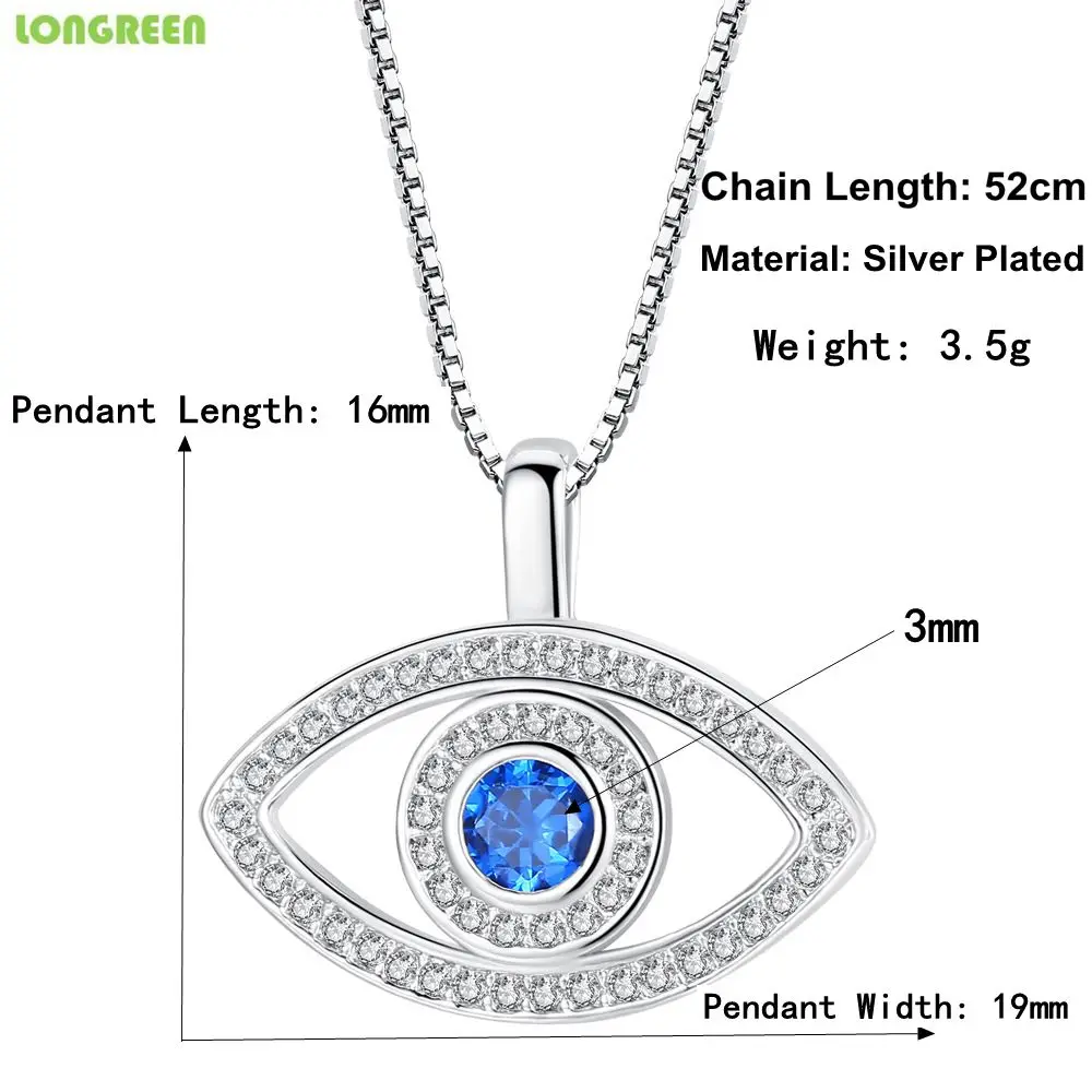 Дурной глаз Голубой Кристалл Цирконий 2018 модные женские туфли Jewelry Кулон Роза