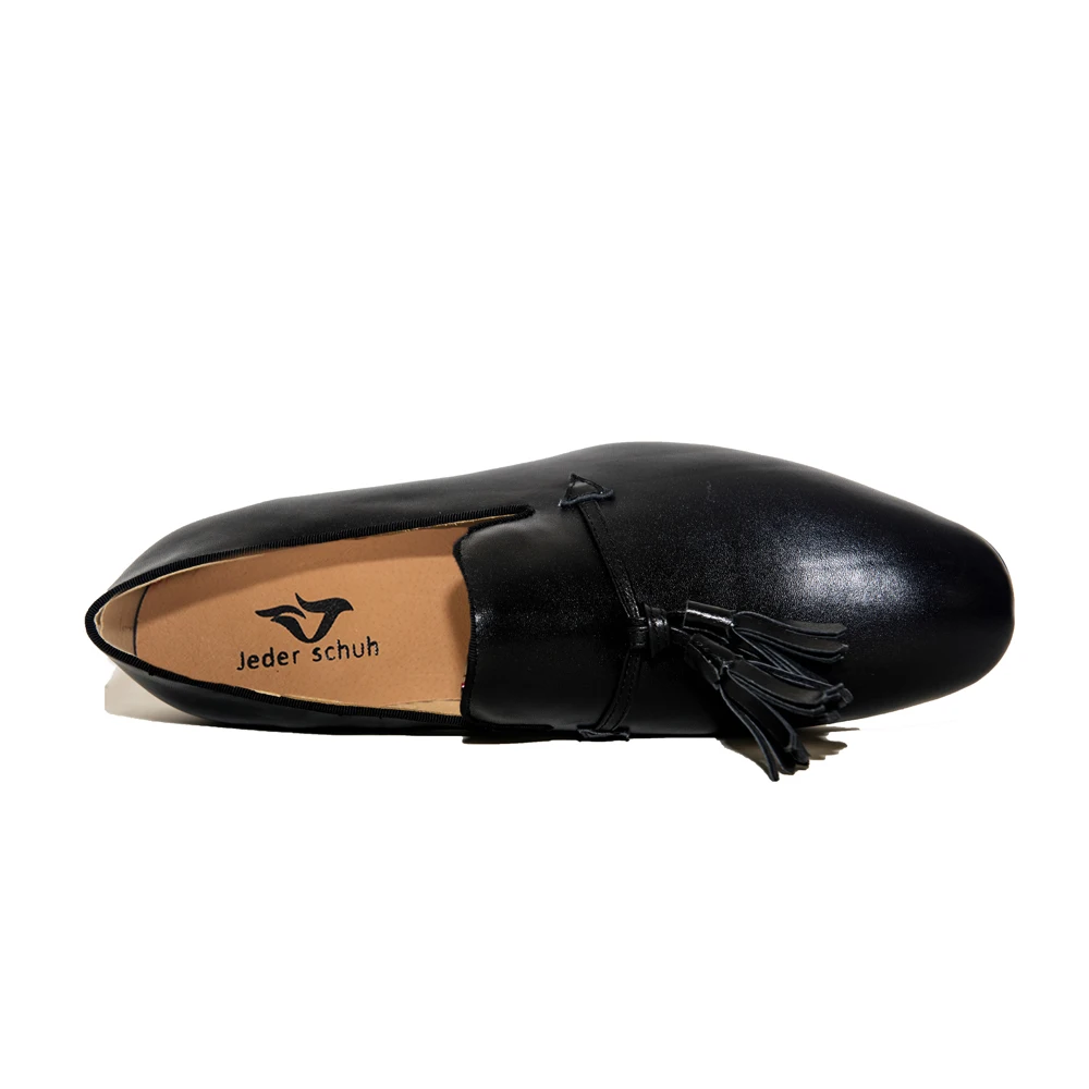 New Genuine leather men shoes fashion tassel loafers wedding and party men's flat | Обувь
