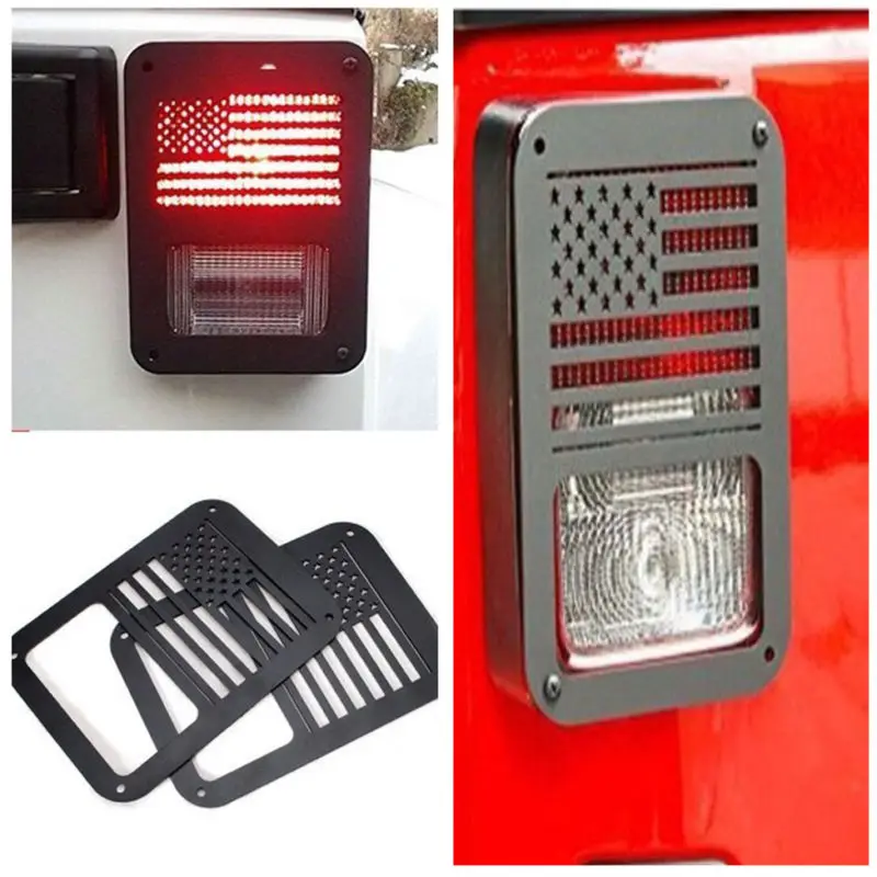 2 x прочные Защитные чехлы для задних фонарей Jeep Wrangler 4 door|tail lamp guards|jeep wrangler guardcover jeep