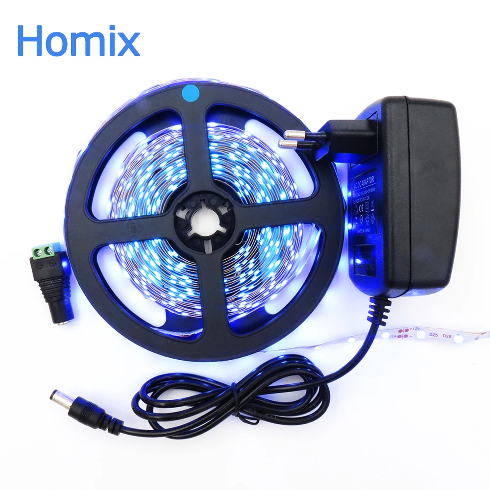 Светодиодная полоса освещения 12 В 5 м 300 светодиодов SMD 3528 Диодная лента rgb