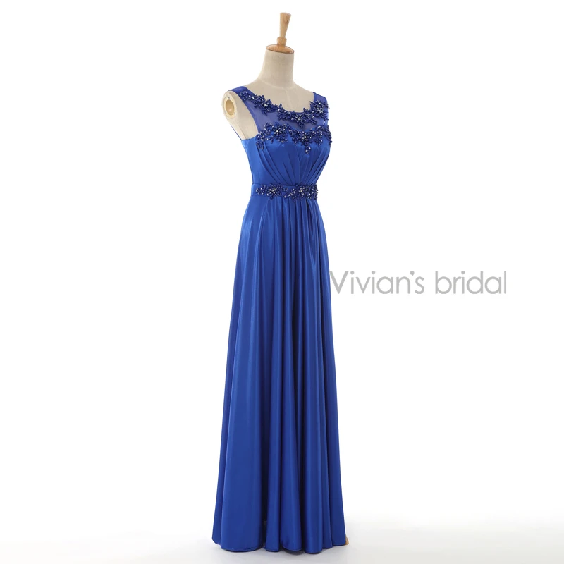 Vivian's Bridal ТРАПЕЦИЕВИДНОЕ элегантное глубокое круглое декольте Длина до пола