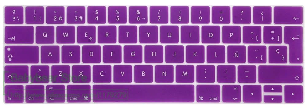 TouchBar ЕС Испания Испанский ультра тонкий чехол для клавиатуры для нового MacBook Pro 13 15 retina с сенсорной панелью защита кожи