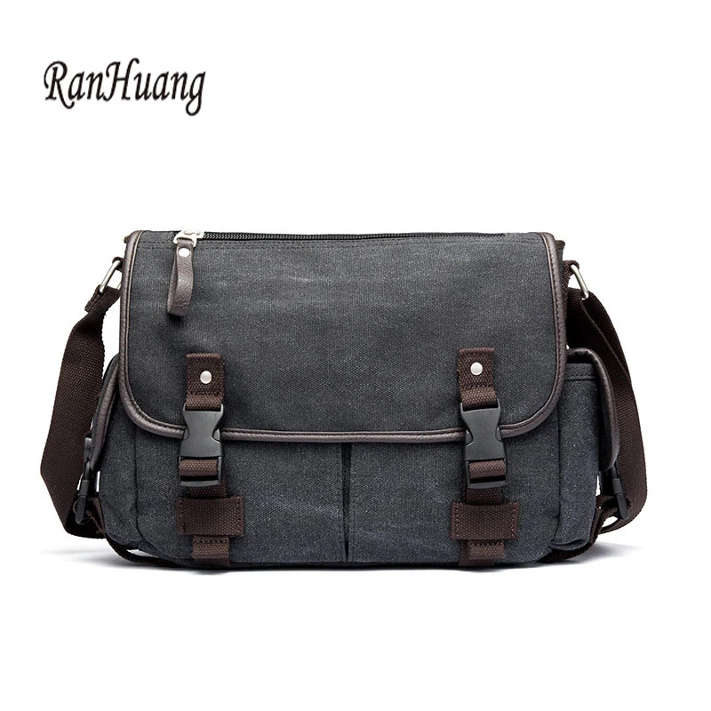 

RanHuang New 2022 Fashion Men's Canvas Handbags Vintage Tote Bags Male Shoulder Bags Large Messenger Bags