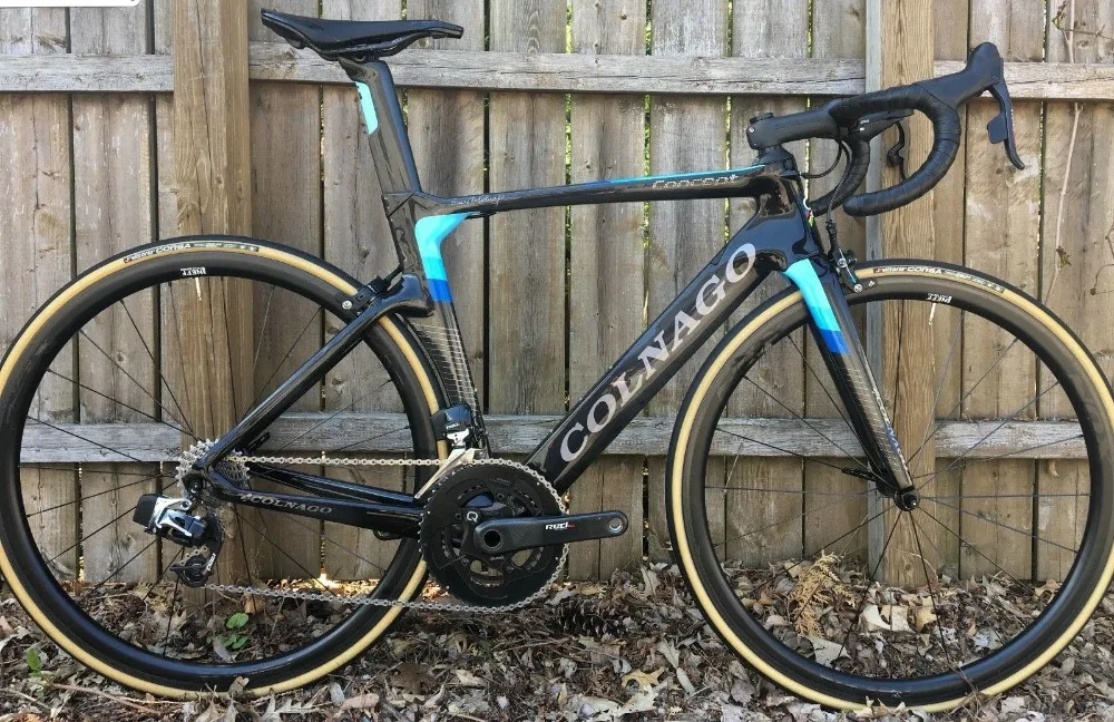 Синий Colnago концепция карбоновый велосипед DI2 карбоновый дорожный велосипед Полный велосипед с R7010 R8010 группа