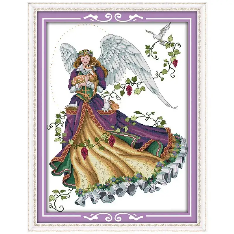 Angel fair patterns counted Cross Stitch 11CT 14CT Set Wholesale DIY Chinese Cross-stitch Kit Embroidery Needlework | Дом и сад