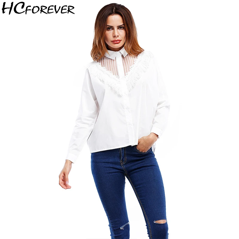 Женские топы и блузки Blusas Mujer De Moda 2018 с длинным рукавом белый красный рубашка