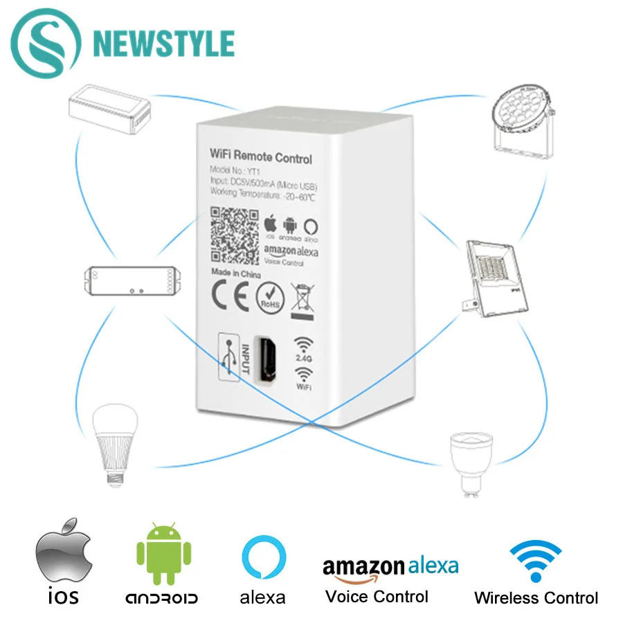 Wi Fi голосовой пульт дистанционного управления YT1 DC5V USB Smart 4G IOS Android APP control ler для