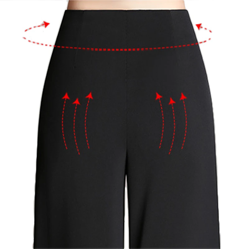 

2019 Spring Autumn Trouser High Waist Wide Leg Pants Black Casual Elegant Women Loose Pants Women's Clothes Plus Size Trousers