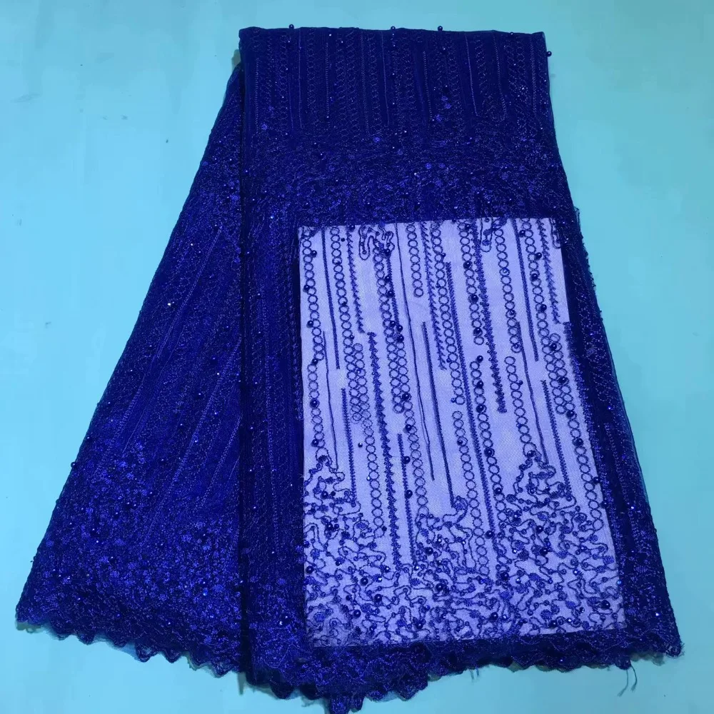 beaded lines embroidered african cord lace net fabric with beads 5yds high quality swiss guipure for wedding | Дом и сад