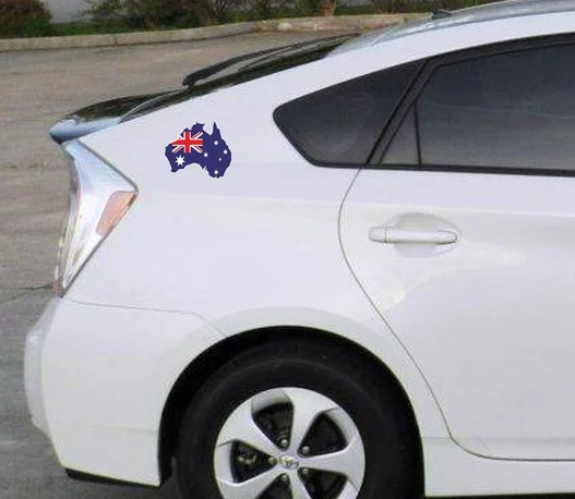 HotMeiNi Car Styling Australia Silhouette Map Flag Waterproof Decal 3D Sticker Body Bumper Accessories 12.8*10cm | Автомобили и