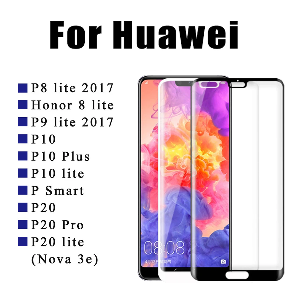 Защитное стекло для huawei p9 p8 lite light 2017 защитное p10 p20 plus pro p smart nova e3 honor 8 glas