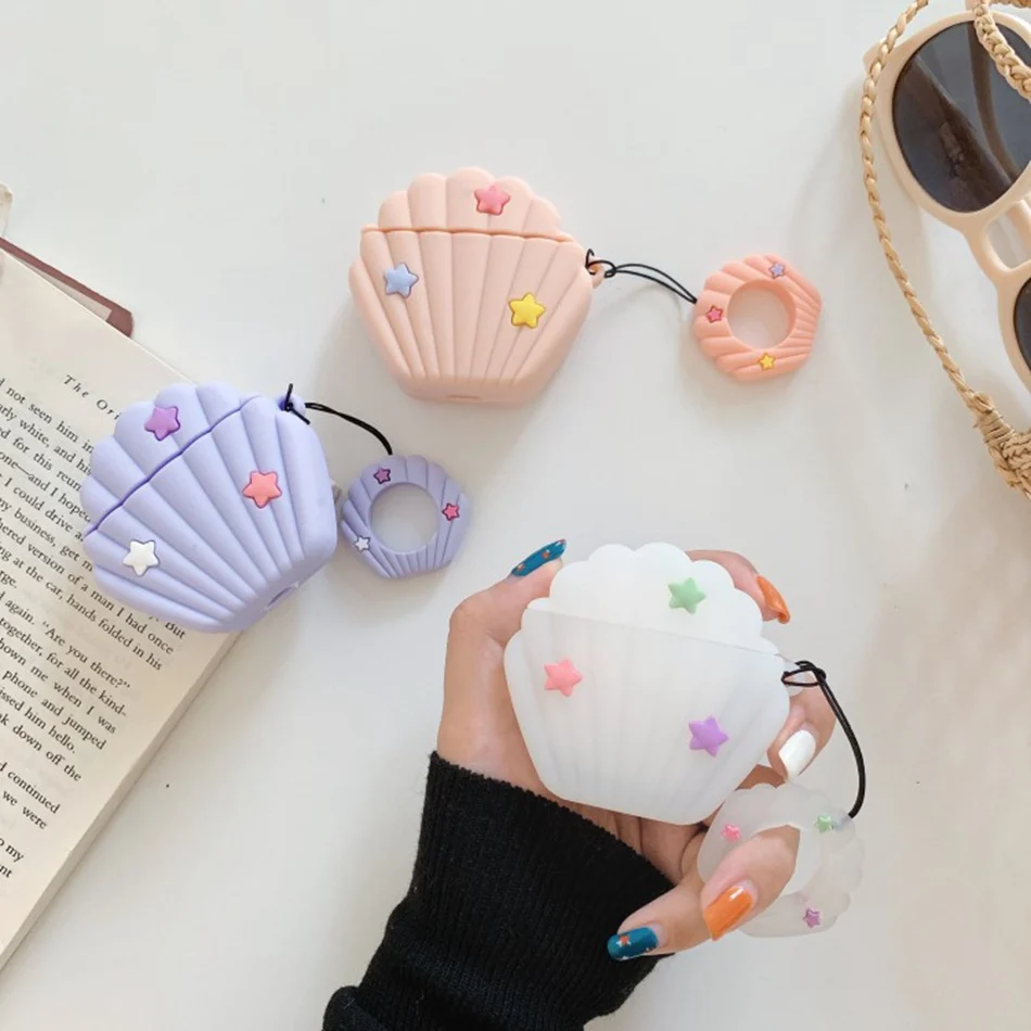 3D чехол для наушников s для AirPods, силиконовый чехол с милым мультяшным щенком для Apple Air pods 2, забавный чехол для наушников, кольцевой ремешок
