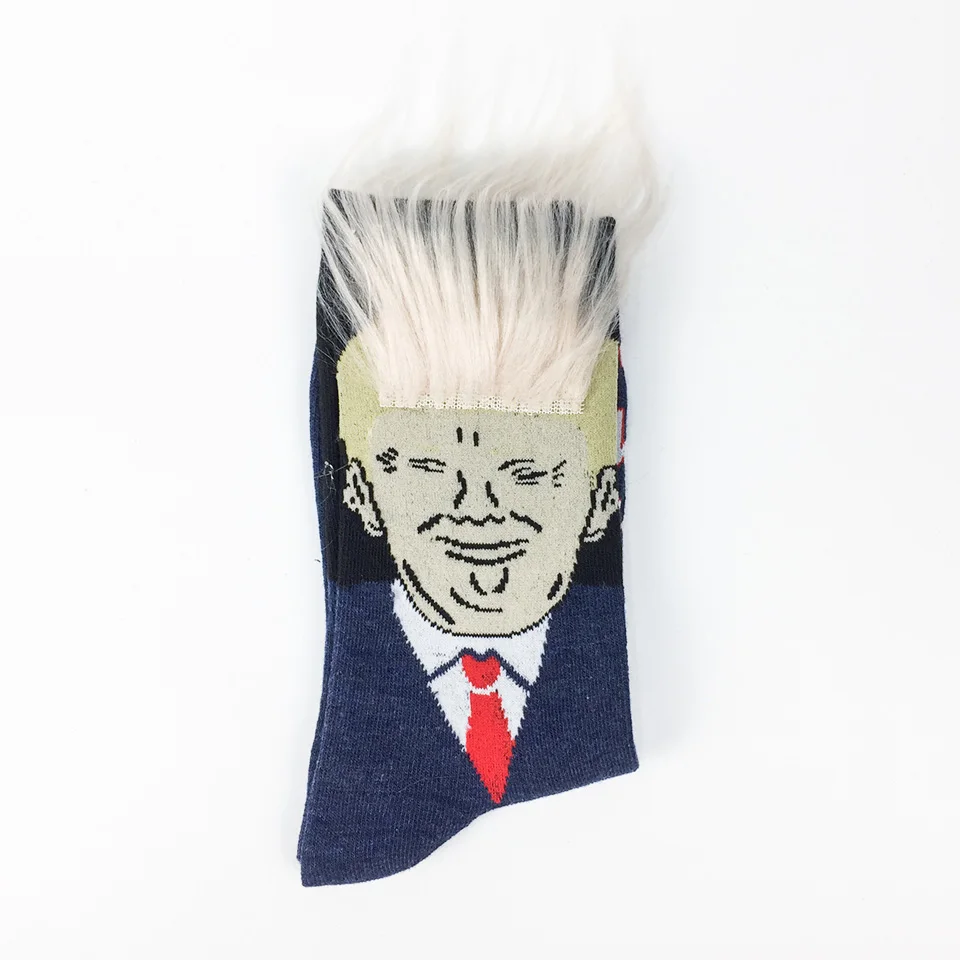 Nicro/носки в стиле «Дональд Трамп»; носки унисекс с забавным принтом для взрослых; 3D носки для скейтборда в стиле хип-хоп; вечерние носки;# ot163