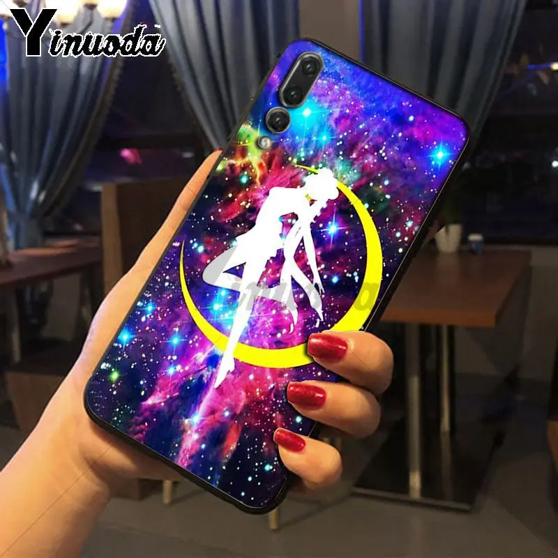 Yinuoda Сейлор Мун ТПУ мягкий силиконовый черный чехол для телефона huawei p20 pro p20lite mate