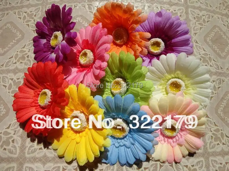 100 шт шелковые головки цветов искусственные герберы (Ромашки) для домашнего