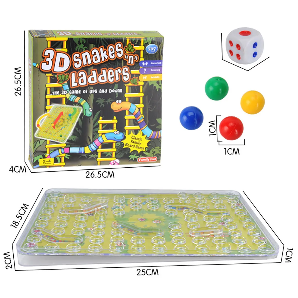 Традиционные 3D лестницы змей семейная настольная игра игрушка для детей подарки