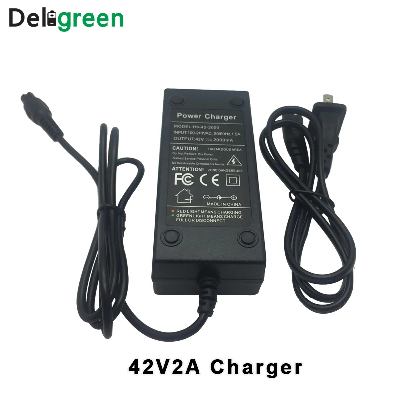 Зарядное устройство Deligreen 42 в 2 А литий ионное зарядное LiNCM для 10 серий