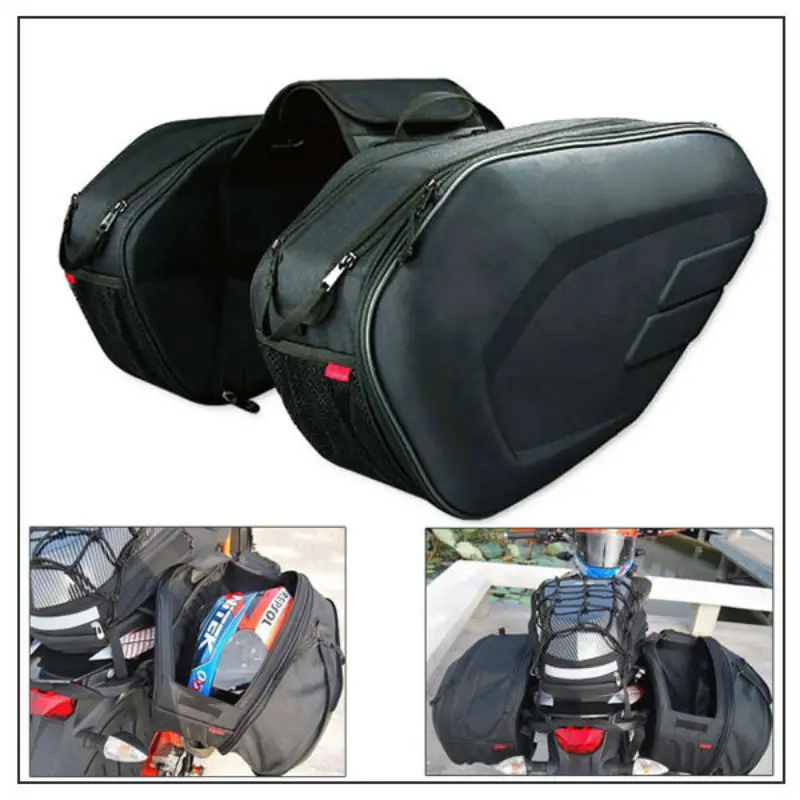 Универсальные черные мотоциклетные сумки для багажа боковые хранения дорожная